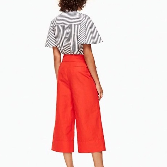 NWT Kate Spade Cherpeper Slub Cotton Culotte - Picture 4 of 8